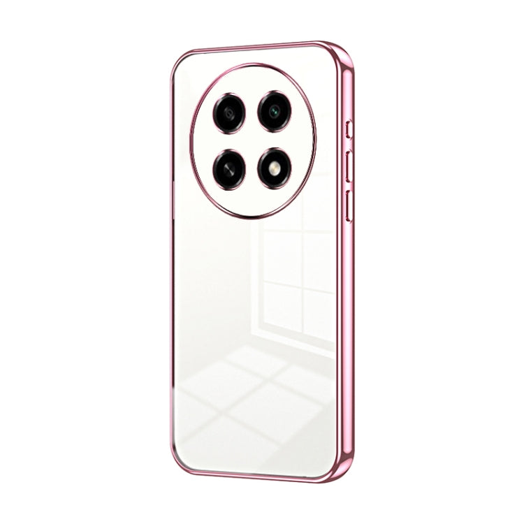 For OPPO A2 Pro Transparent Plating Fine Hole Phone Case(Pink) - A2 Pro Cases by PMC Jewellery | Online Shopping South Africa | PMC Jewellery | Buy Now Pay Later Mobicred