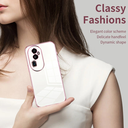 For OPPO Reno10 Pro+ Transparent Plating Fine Hole Phone Case(Transparent) - OPPO Cases by PMC Jewellery | Online Shopping South Africa | PMC Jewellery | Buy Now Pay Later Mobicred