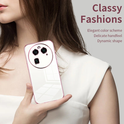 For OPPO Find X6 Transparent Plating Fine Hole Phone Case(Transparent) - OPPO Cases by PMC Jewellery | Online Shopping South Africa | PMC Jewellery | Buy Now Pay Later Mobicred