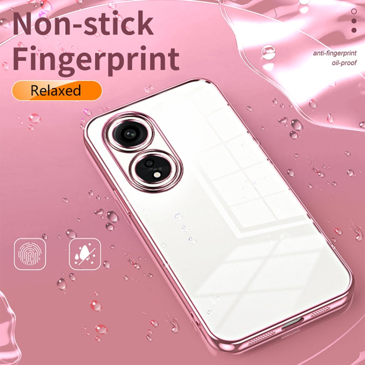 For OPPO A1 Pro Transparent Plating Fine Hole Phone Case(Silver) - OPPO Cases by PMC Jewellery | Online Shopping South Africa | PMC Jewellery | Buy Now Pay Later Mobicred