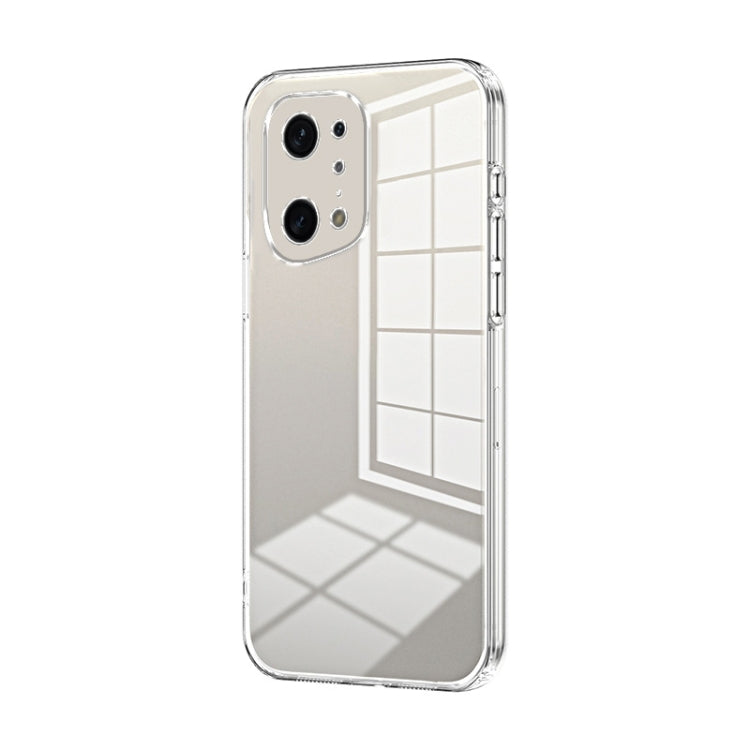 For OPPO Find X5 Pro Transparent Plating Fine Hole Phone Case(Transparent) - OPPO Cases by PMC Jewellery | Online Shopping South Africa | PMC Jewellery | Buy Now Pay Later Mobicred