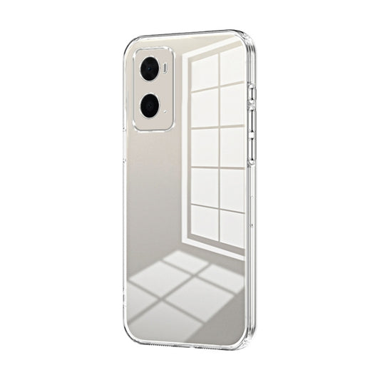 For OPPO A36 / A76 / A96 4G Global Transparent Plating Fine Hole Phone Case(Transparent) - OPPO Cases by PMC Jewellery | Online Shopping South Africa | PMC Jewellery | Buy Now Pay Later Mobicred