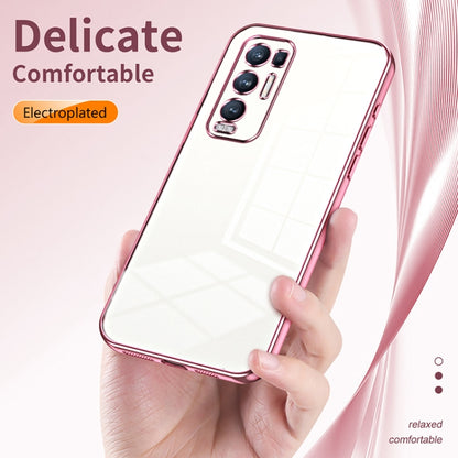 For OPPO Reno5 Pro+ Transparent Plating Fine Hole Phone Case(Purple) - OPPO Cases by PMC Jewellery | Online Shopping South Africa | PMC Jewellery | Buy Now Pay Later Mobicred