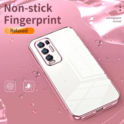 For OPPO Reno5 Pro+ Transparent Plating Fine Hole Phone Case(Gold) - OPPO Cases by PMC Jewellery | Online Shopping South Africa | PMC Jewellery | Buy Now Pay Later Mobicred