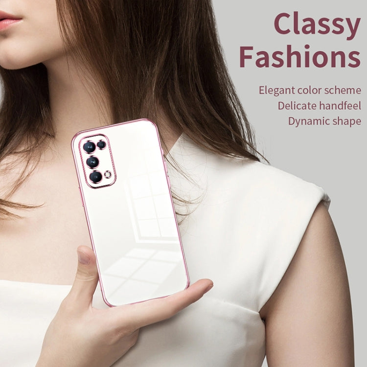 For OPPO Reno5 Pro Transparent Plating Fine Hole Phone Case(Purple) - OPPO Cases by PMC Jewellery | Online Shopping South Africa | PMC Jewellery | Buy Now Pay Later Mobicred