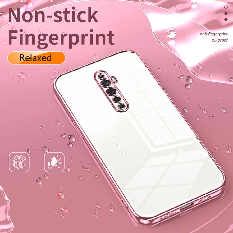 For OPPO Reno2 Z / Reno2 F Transparent Plating Fine Hole Phone Case(Silver) - OPPO Cases by PMC Jewellery | Online Shopping South Africa | PMC Jewellery | Buy Now Pay Later Mobicred