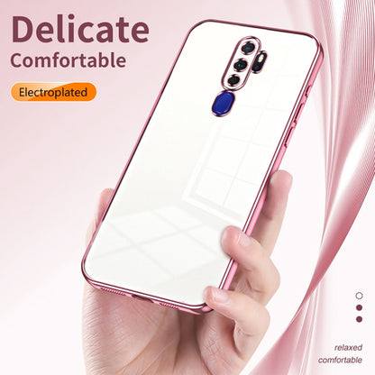 For OPPO A11x / A9 2020 Transparent Plating Fine Hole Phone Case(Transparent) - OPPO Cases by PMC Jewellery | Online Shopping South Africa | PMC Jewellery | Buy Now Pay Later Mobicred