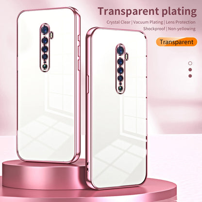 For OPPO Reno2 Transparent Plating Fine Hole Phone Case(Gold) - OPPO Cases by PMC Jewellery | Online Shopping South Africa | PMC Jewellery | Buy Now Pay Later Mobicred