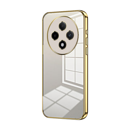 For OPPO A3 Pro Transparent Plating Fine Hole Phone Case(Gold) - OPPO Cases by PMC Jewellery | Online Shopping South Africa | PMC Jewellery | Buy Now Pay Later Mobicred