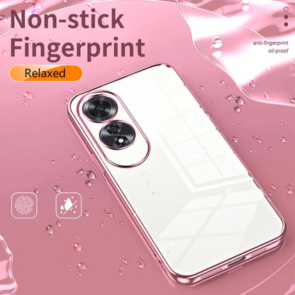 For OPPO A60 Transparent Plating Fine Hole Phone Case(Black) - OPPO Cases by PMC Jewellery | Online Shopping South Africa | PMC Jewellery | Buy Now Pay Later Mobicred
