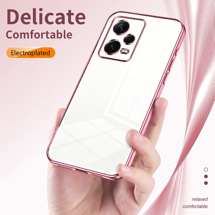 For Xiaomi Redmi Note 12 Pro+  Transparent Plating Fine Hole Phone Case(Transparent) - Xiaomi Cases by PMC Jewellery | Online Shopping South Africa | PMC Jewellery | Buy Now Pay Later Mobicred