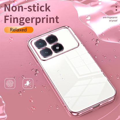 For Xiaomi Redmi K70 Ultra Transparent Plating Fine Hole Phone Case(Pink) - Xiaomi Cases by PMC Jewellery | Online Shopping South Africa | PMC Jewellery | Buy Now Pay Later Mobicred