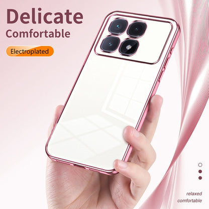 For Xiaomi Redmi K70 Ultra Transparent Plating Fine Hole Phone Case(Silver) - Xiaomi Cases by PMC Jewellery | Online Shopping South Africa | PMC Jewellery | Buy Now Pay Later Mobicred