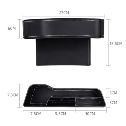 Car Multi-functional Console Box Cup Holder Seat Gap Side Storage Box, Leather Style, Color:Black(Front Passenger Seat) - Stowing Tidying by PMC Jewellery | Online Shopping South Africa | PMC Jewellery | Buy Now Pay Later Mobicred