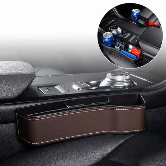 Car Multi-functional Console Box Cup Holder Seat Gap Side Storage Box, Leather Style, Color:Brown(Front Passenger Seat) - Stowing Tidying by PMC Jewellery | Online Shopping South Africa | PMC Jewellery | Buy Now Pay Later Mobicred