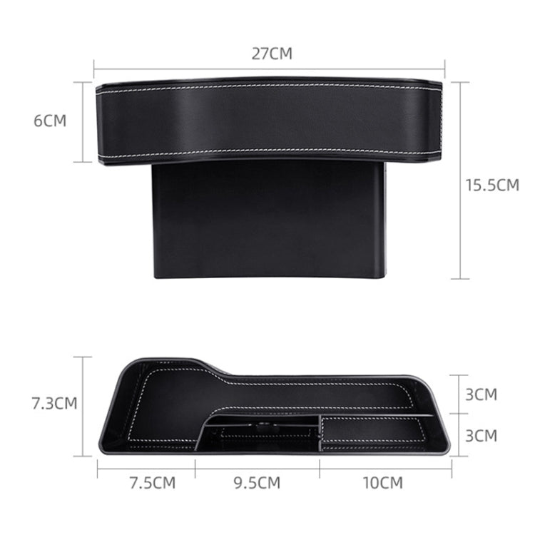 Car Multi-functional Console Box Cup Holder Seat Gap Side Storage Box, Leather Style, Color:Brown(Front Passenger Seat) - Stowing Tidying by PMC Jewellery | Online Shopping South Africa | PMC Jewellery | Buy Now Pay Later Mobicred