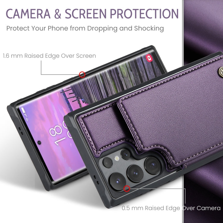 For Samsung Galaxy S24 Ultra 5G CaseMe C22 PC+TPU Business Style RFID Anti-theft Leather Phone Case(Purple) - Galaxy S24 Ultra 5G Cases by CaseMe | Online Shopping South Africa | PMC Jewellery | Buy Now Pay Later Mobicred