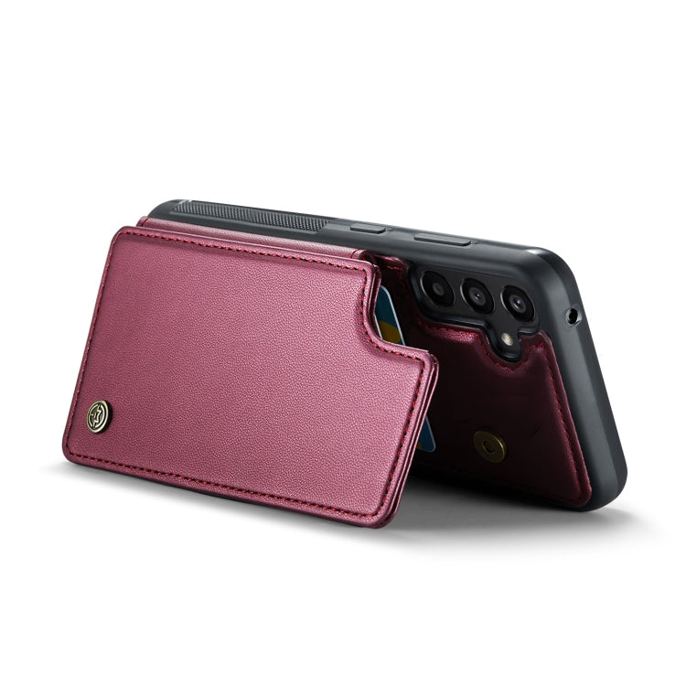 For Samsung Galaxy A55 5G CaseMe C22 PC+TPU Business Style RFID Anti-theft Leather Phone Case(Wine Red) - Galaxy Phone Cases by CaseMe | Online Shopping South Africa | PMC Jewellery | Buy Now Pay Later Mobicred