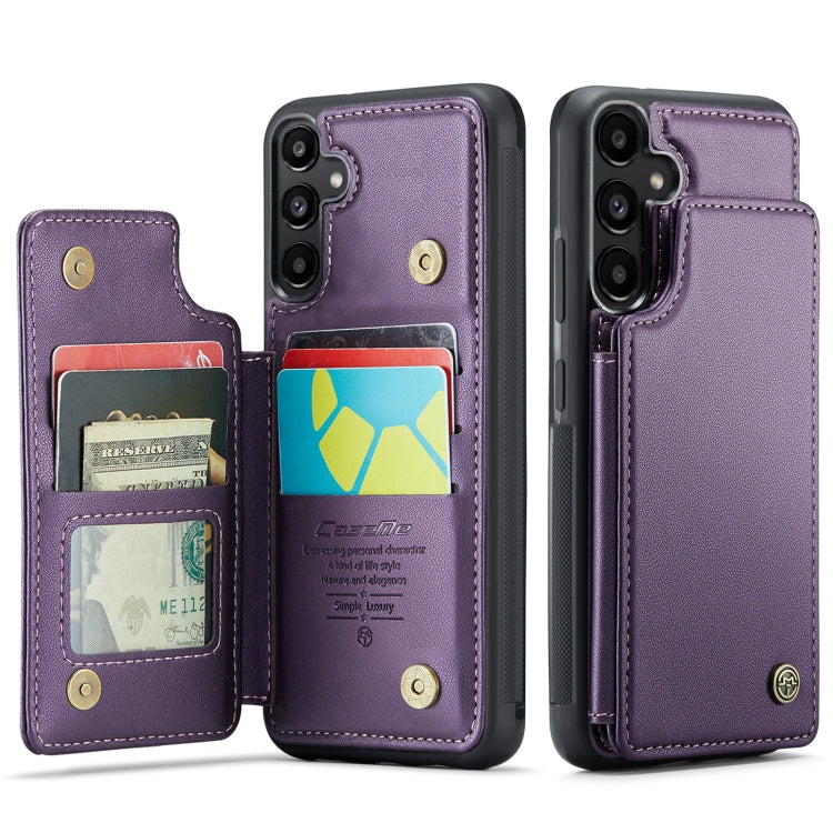 For Samsung Galaxy A55 5G CaseMe C22 PC+TPU Business Style RFID Anti-theft Leather Phone Case(Purple) - Galaxy Phone Cases by CaseMe | Online Shopping South Africa | PMC Jewellery | Buy Now Pay Later Mobicred