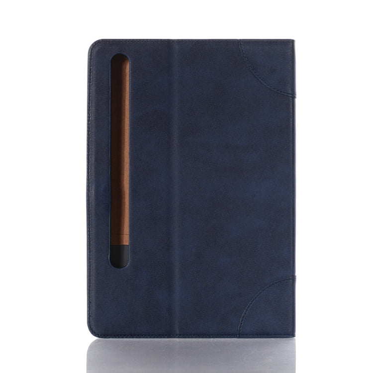 For Samsung Galaxy Tab S9 Retro Book Leather Tablet Case(Dark Blue) - Galaxy Tab S9 Cases by PMC Jewellery | Online Shopping South Africa | PMC Jewellery | Buy Now Pay Later Mobicred