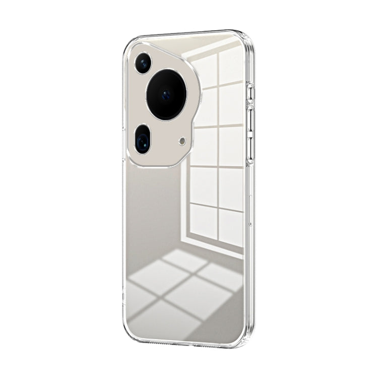 For Huawei Pura 70 Ultra Transparent Plating Fine Hole Phone Case(Transparent) - Huawei Cases by PMC Jewellery | Online Shopping South Africa | PMC Jewellery | Buy Now Pay Later Mobicred