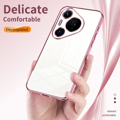 For Huawei Pura 70 Pro Transparent Plating Fine Hole Phone Case(Transparent) - Huawei Cases by PMC Jewellery | Online Shopping South Africa | PMC Jewellery | Buy Now Pay Later Mobicred