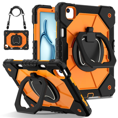 For iPad Air 11 2024 Contrast Color Robot Silicone Hybrid PC Tablet Case(Black Orange) - iPad Air 11 2024 Cases by PMC Jewellery | Online Shopping South Africa | PMC Jewellery | Buy Now Pay Later Mobicred