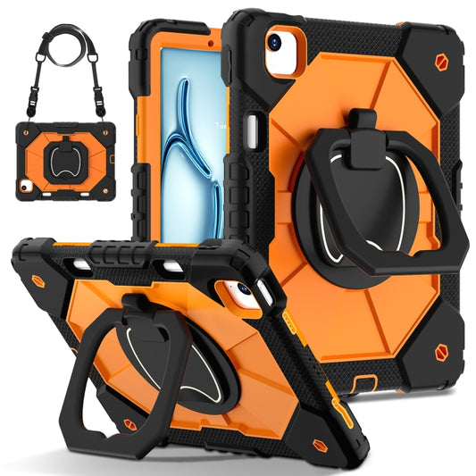 For iPad Air 11 2024 Contrast Color Robot Silicone Hybrid PC Tablet Case(Black Orange) - iPad Air 11 2024 Cases by PMC Jewellery | Online Shopping South Africa | PMC Jewellery | Buy Now Pay Later Mobicred