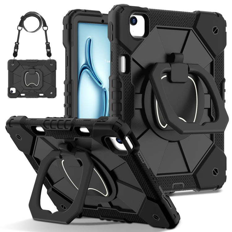 For iPad Air 11 2024 Contrast Color Robot Silicone Hybrid PC Tablet Case(Black) - iPad Air 11 2024 Cases by PMC Jewellery | Online Shopping South Africa | PMC Jewellery | Buy Now Pay Later Mobicred