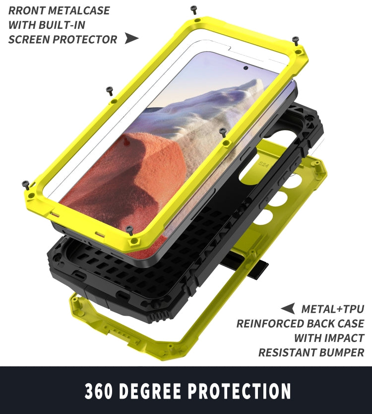 For Samsung Galaxy S24 5G R-JUST Life Waterproof Dustproof Shockproof Phone Case(Yellow) - Galaxy S24 5G Cases by R-JUST | Online Shopping South Africa | PMC Jewellery