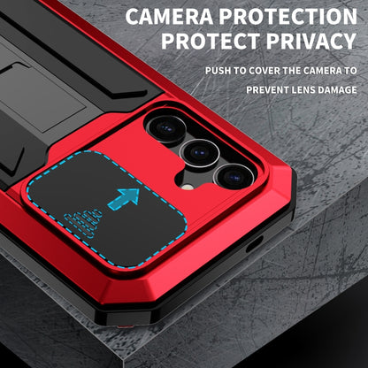 For Samsung Galaxy S24+ 5G R-JUST Sliding Camera Life Waterproof Holder Phone Case(Red) - Galaxy S24+ 5G Cases by R-JUST | Online Shopping South Africa | PMC Jewellery