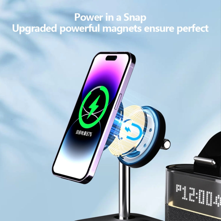 CO9 15W 5 in 1 Multifunctional Wireless Charger Bedside Clock Lamp(White) - Wireless Charger by PMC Jewellery | Online Shopping South Africa | PMC Jewellery | Buy Now Pay Later Mobicred