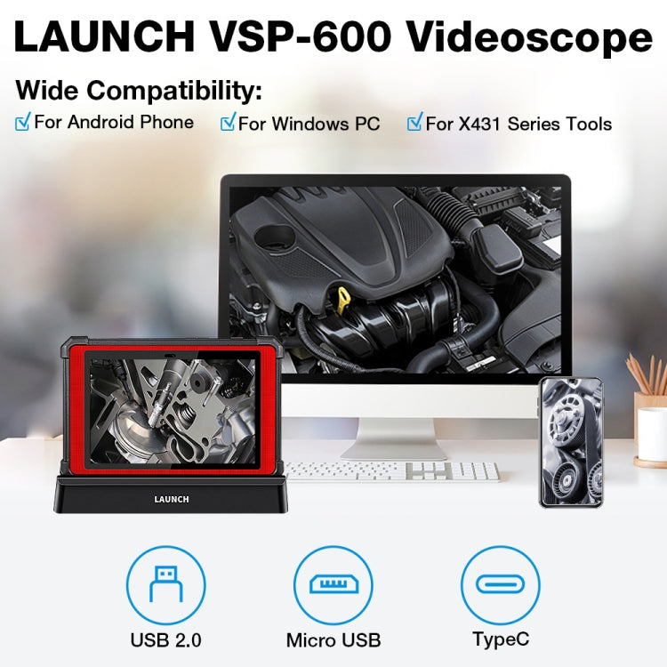 LAUNCH VSP-600 For X431 Pro3S+ / V / V+ / PAD-V USB HD Endoscope Car Repair Tool -  by PMC Jewellery | Online Shopping South Africa | PMC Jewellery