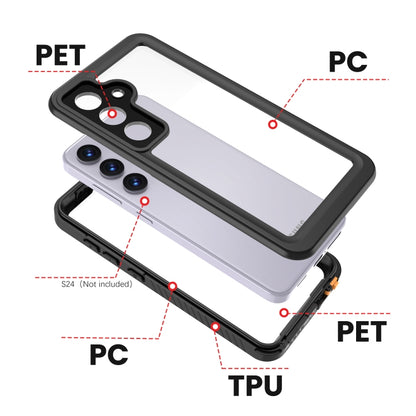 For Samsung Galaxy S24 5G RedPepper IP68 Waterproof Phone Case(Black) - Galaxy S24 5G Cases by RedPepper | Online Shopping South Africa | PMC Jewellery | Buy Now Pay Later Mobicred