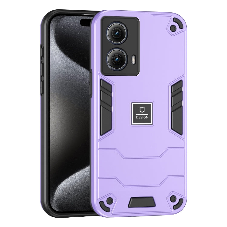 For Motorola Edge 5G 2024 Shockproof TPU Hybrid PC Phone Case(Purple) - Motorola Cases by PMC Jewellery | Online Shopping South Africa | PMC Jewellery | Buy Now Pay Later Mobicred