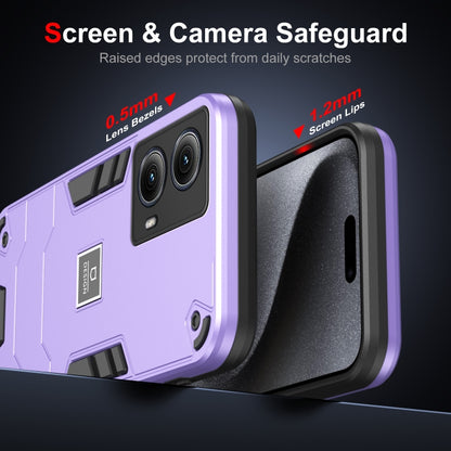 For Motorola Edge 5G 2024 Shockproof TPU Hybrid PC Phone Case(Purple) - Motorola Cases by PMC Jewellery | Online Shopping South Africa | PMC Jewellery | Buy Now Pay Later Mobicred