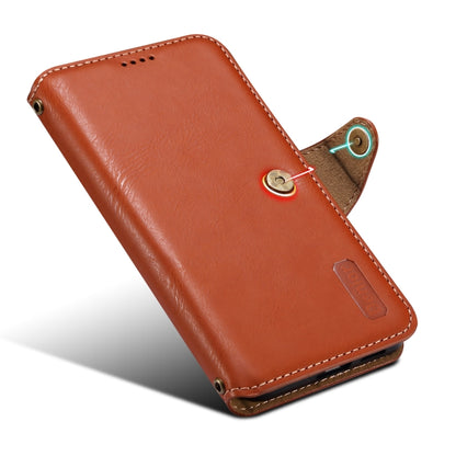 For Samsung Galaxy S24 5G Denior Cowhide Texture Wallet Style Leather Phone Case(Brown) - Galaxy S24 5G Cases by Denior | Online Shopping South Africa | PMC Jewellery | Buy Now Pay Later Mobicred