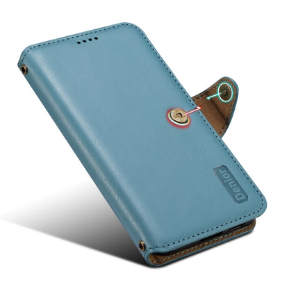 For Samsung Galaxy S24 5G Denior Cowhide Texture Wallet Style Leather Phone Case(Blue) - Galaxy S24 5G Cases by Denior | Online Shopping South Africa | PMC Jewellery | Buy Now Pay Later Mobicred