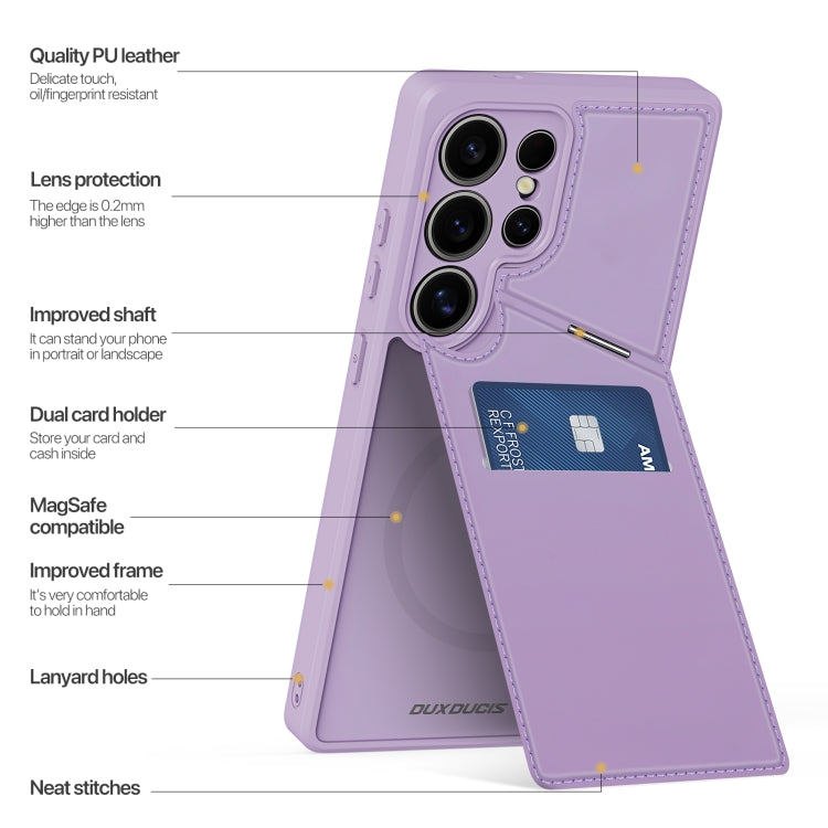 For Samsung Galaxy S25 Ultra 5G DUX DUCIS Rafi II Series MagSafe Magnetic Holder RFID Phone Case(Purple) - Galaxy S25 Ultra 5G Cases by DUX DUCIS | Online Shopping South Africa | PMC Jewellery | Buy Now Pay Later Mobicred