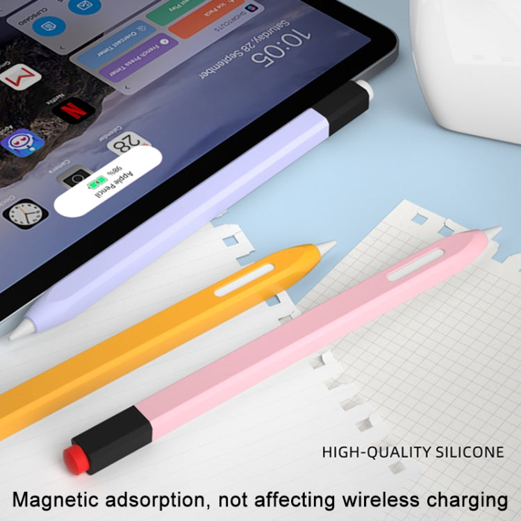 For Apple Pencil 2 Retro Pencil Style Stylus Pen Protective Case(Purple) - Pencil Accessories by PMC Jewellery | Online Shopping South Africa | PMC Jewellery | Buy Now Pay Later Mobicred