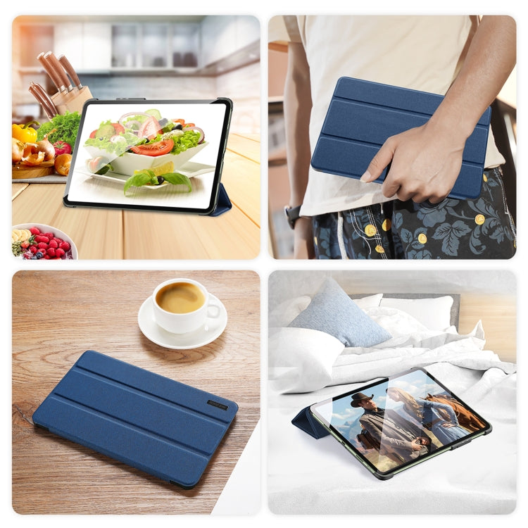 For OnePlus Pad Go/OPPO Pad Air2 DUX DUCIS Domo Series Magnetic Flip Leather Tablet Case(Blue) - Others by DUX DUCIS | Online Shopping South Africa | PMC Jewellery | Buy Now Pay Later Mobicred