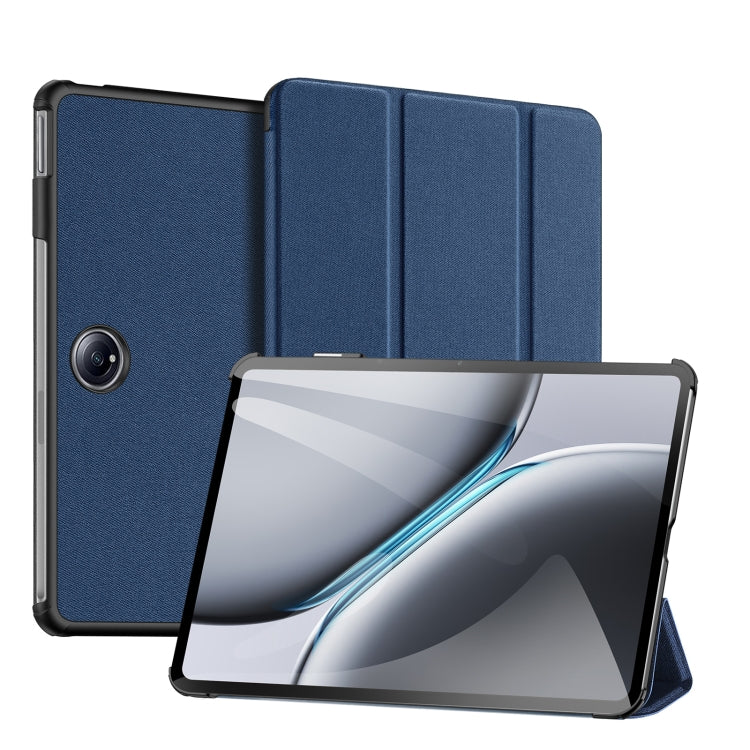 For OnePlus Pad Pro / Pad 2 12.1 DUX DUCIS Domo Series Magnetic Flip Leather Tablet Case(Blue) - Others by DUX DUCIS | Online Shopping South Africa | PMC Jewellery | Buy Now Pay Later Mobicred