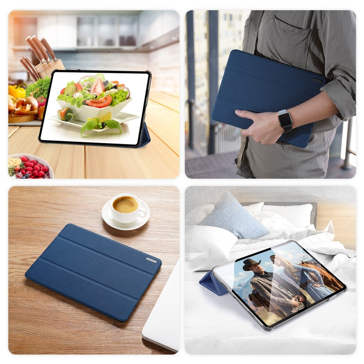 For OnePlus Pad Pro / Pad 2 12.1 DUX DUCIS Domo Series Magnetic Flip Leather Tablet Case(Blue) - Others by DUX DUCIS | Online Shopping South Africa | PMC Jewellery | Buy Now Pay Later Mobicred