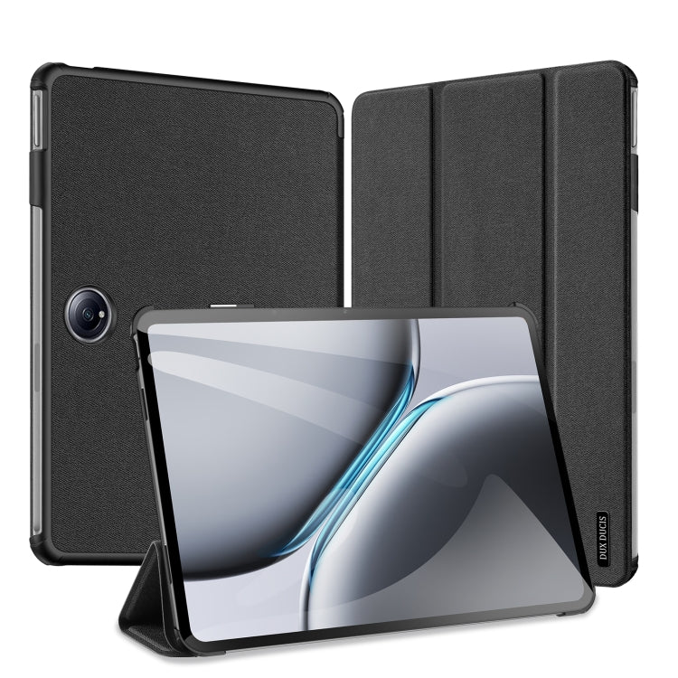 For OnePlus Pad Pro / Pad 2 12.1 DUX DUCIS Domo Series Magnetic Flip Leather Tablet Case(Black) - Others by DUX DUCIS | Online Shopping South Africa | PMC Jewellery | Buy Now Pay Later Mobicred