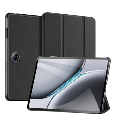 For OnePlus Pad Pro / Pad 2 12.1 DUX DUCIS Domo Series Magnetic Flip Leather Tablet Case(Black) - Others by DUX DUCIS | Online Shopping South Africa | PMC Jewellery | Buy Now Pay Later Mobicred