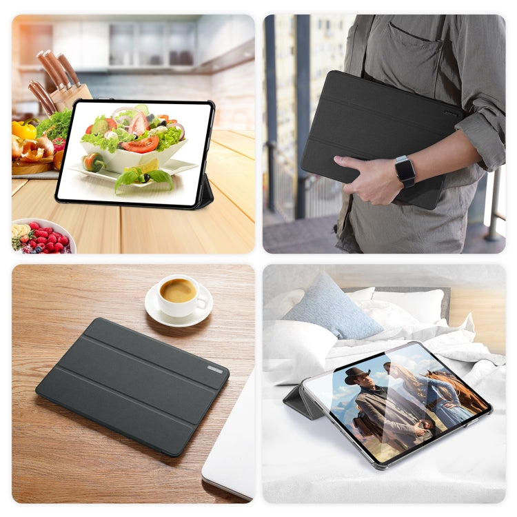 For OnePlus Pad Pro / Pad 2 12.1 DUX DUCIS Domo Series Magnetic Flip Leather Tablet Case(Black) - Others by DUX DUCIS | Online Shopping South Africa | PMC Jewellery | Buy Now Pay Later Mobicred