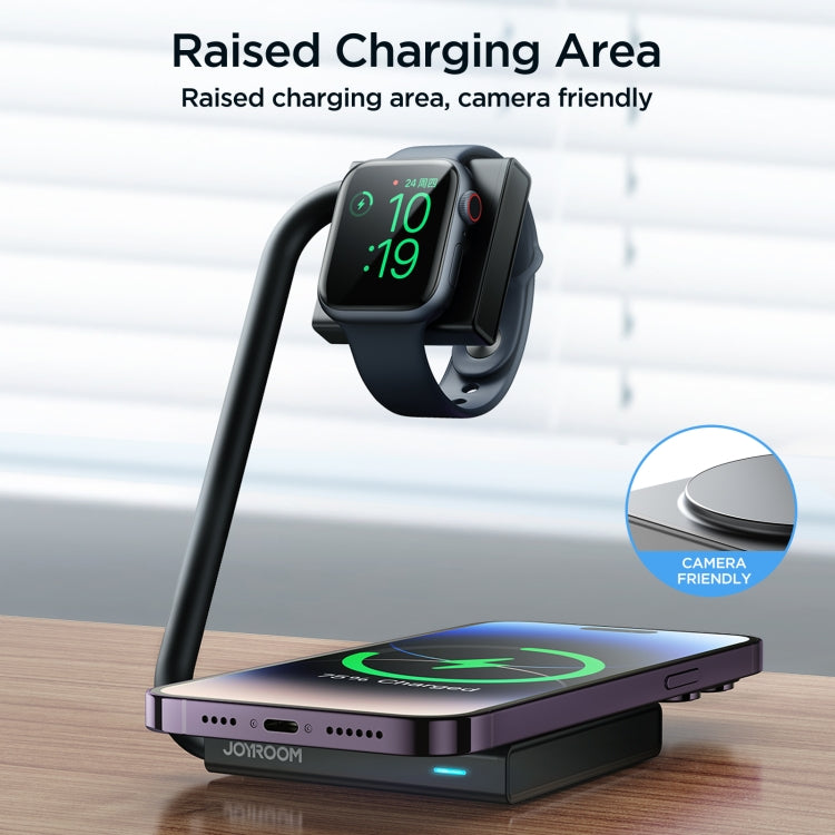 JOYROOM JR-WQN05 15W 2 in 1 Foldable Magnetic Wireless Charger(Black) - Wireless Charger by JOYROOM | Online Shopping South Africa | PMC Jewellery | Buy Now Pay Later Mobicred