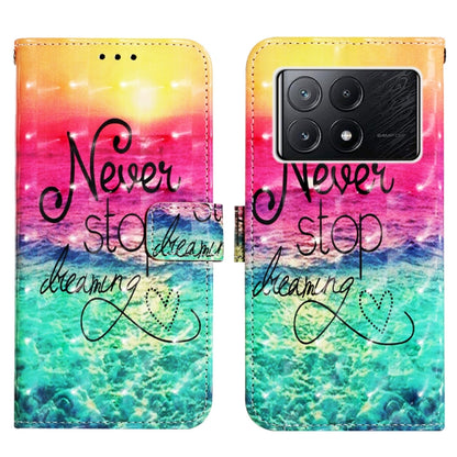 For Xiaomi Redmi K70E 3D Painting Horizontal Flip Leather Phone Case(Chasing Dreams) - K70E Cases by PMC Jewellery | Online Shopping South Africa | PMC Jewellery | Buy Now Pay Later Mobicred