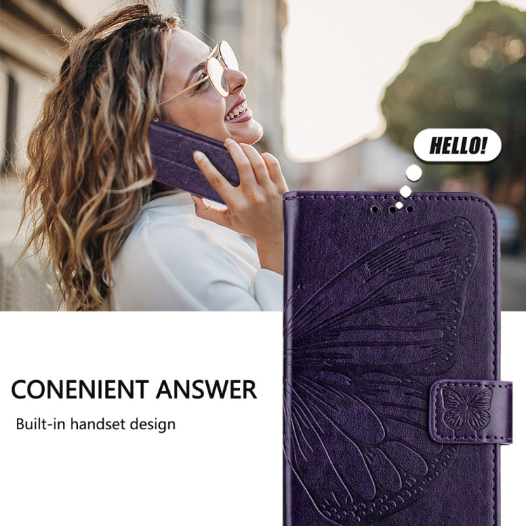 For Xiaomi Redmi K70 / K70 Pro Embossed Butterfly Leather Phone Case(Dark Purple) - K70 Cases by PMC Jewellery | Online Shopping South Africa | PMC Jewellery | Buy Now Pay Later Mobicred