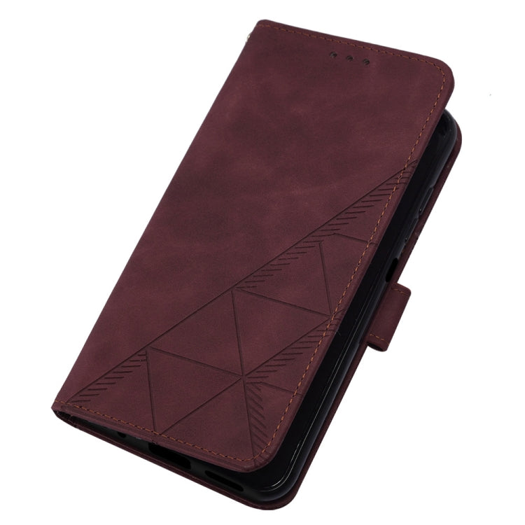 For Motorola Moto G Play 4G 2024 Crossbody 3D Embossed Flip Leather Phone Case(Wine Red) - Motorola Cases by PMC Jewellery | Online Shopping South Africa | PMC Jewellery | Buy Now Pay Later Mobicred